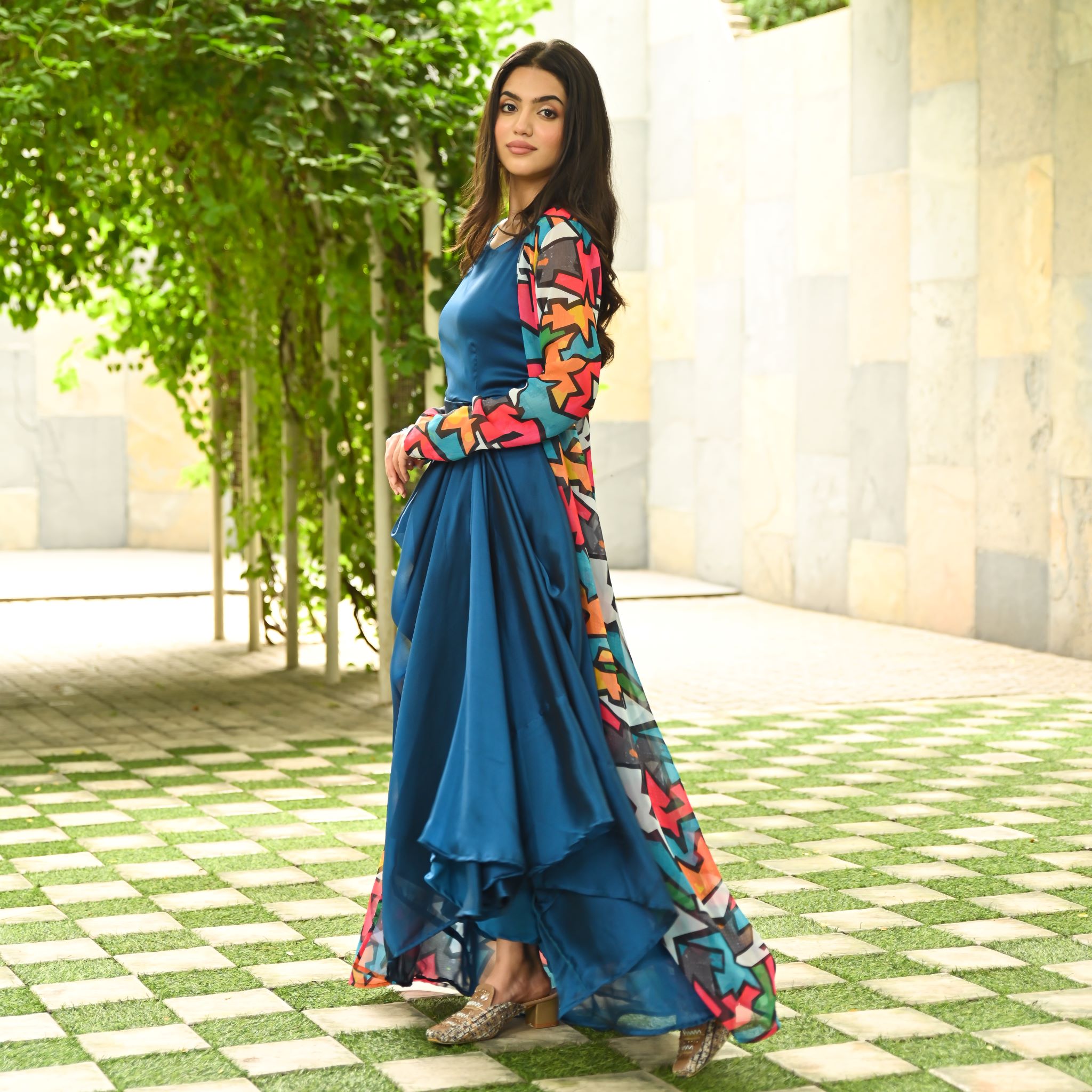 Leheriya Jacket Style Gown | Suit Set for Women – Kohsh